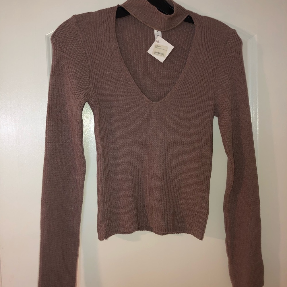 Mauve peephole Top
